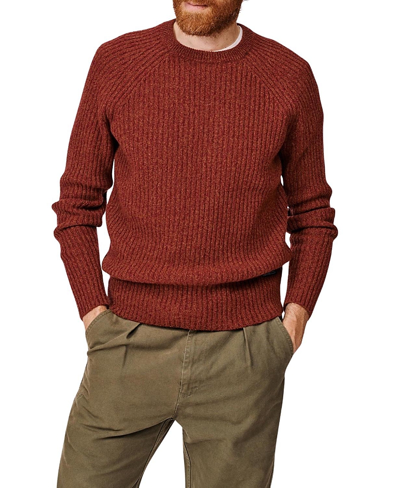 Aubin Ray Fisherman Rib Crew Neck Sweater