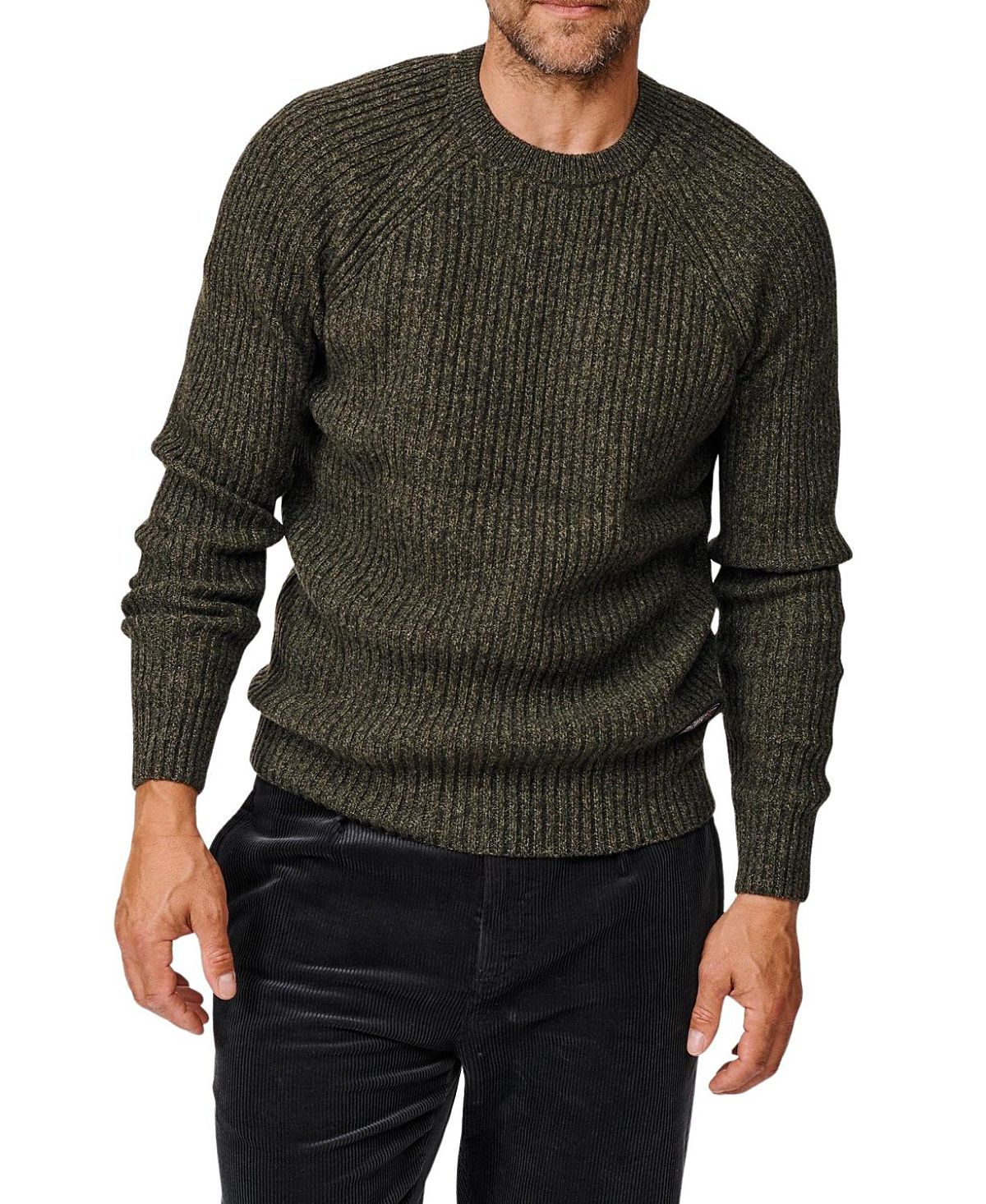 Aubin Ray Fisherman Rib Crew Neck Sweater