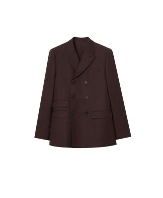  Striped Wool Mohair Tailored Jacket