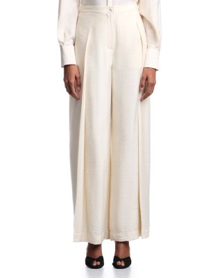 Textured Pleated Pants