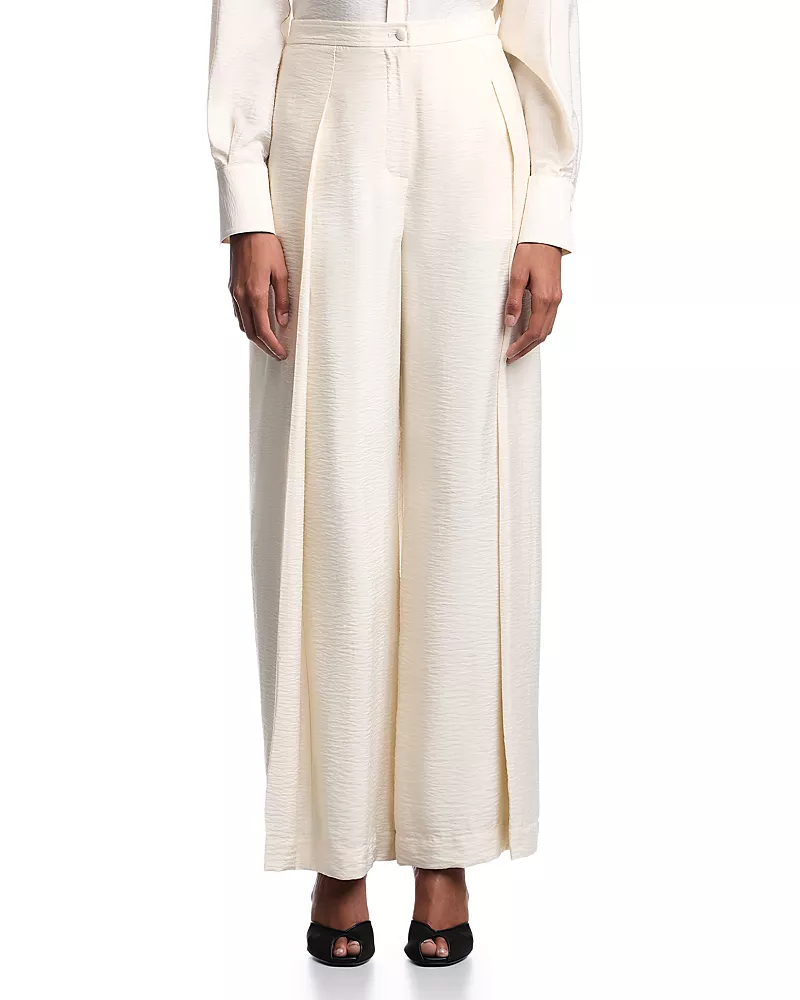Emporio Armani Textured Pleated Pants