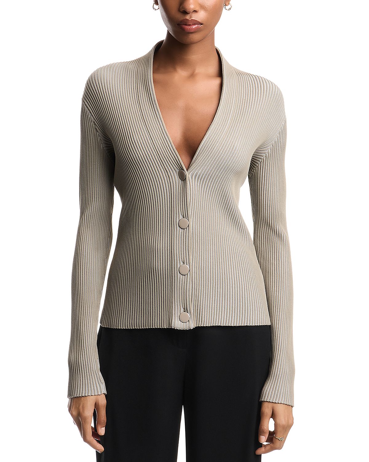 Emporio Armani Ribbed Striped Cardigan