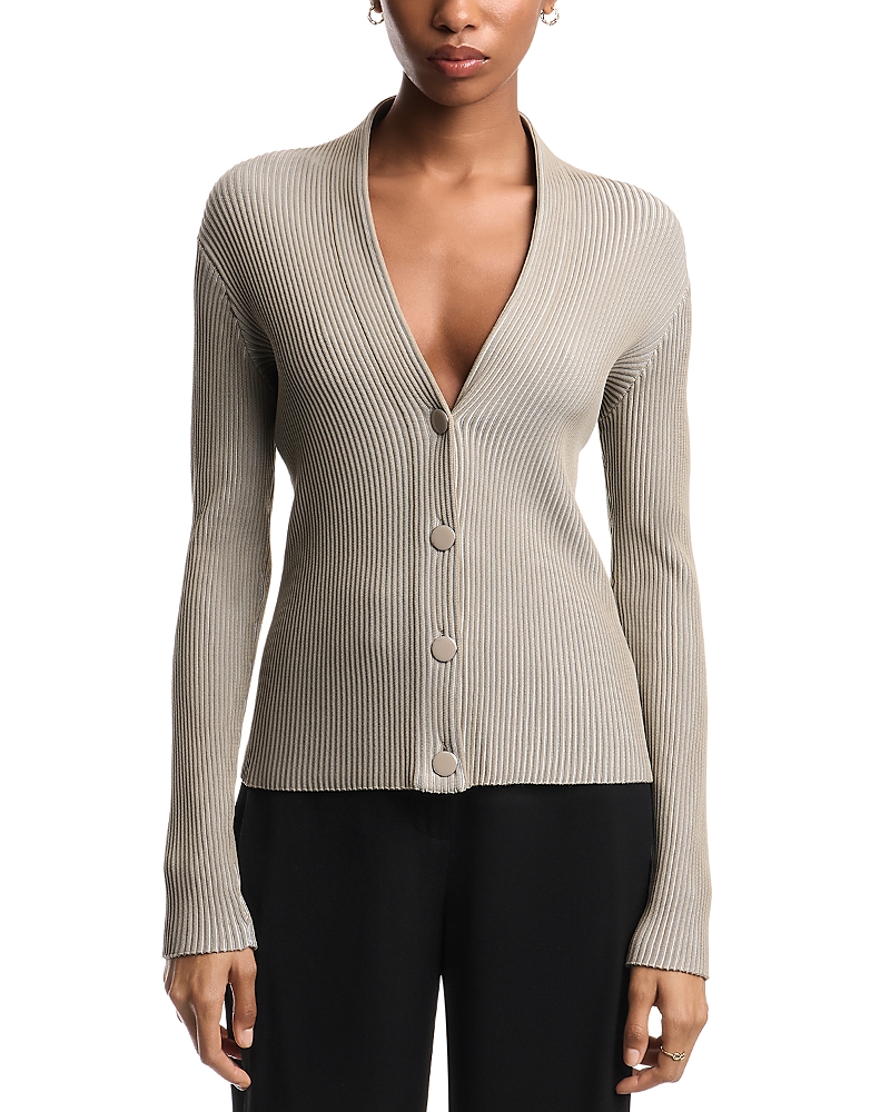 Emporio Armani Ribbed Striped Cardigan