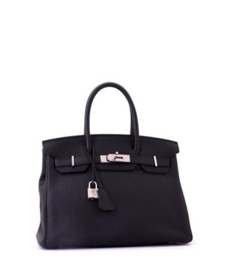 Birkin 30 Handbag Black Togo with Palladium Hardware