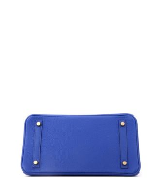 Birkin 30 Handbag Blue Togo with Gold Hardware