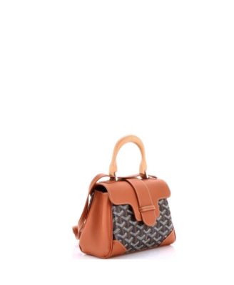  Mini Saigon Top Handle Bag Coated Canvas with Leather