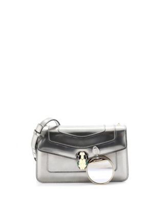  Small Serpenti Forever Shoulder Bag Metallic Leather
