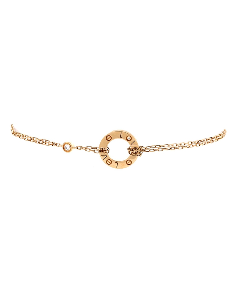 Pre-Owned Cartier 2 Diamonds Love Bracelet 18K Gold with Diamonds