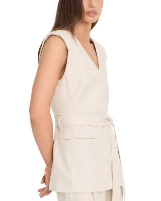 Sleeveless Belted Vest