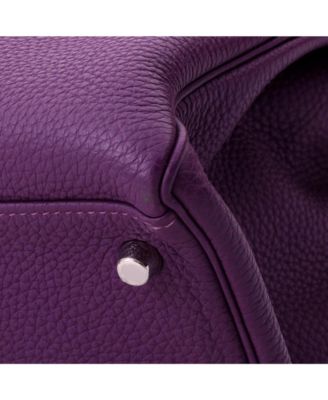 Kelly 32 Handbag Purple Togo with Palladium Hardware