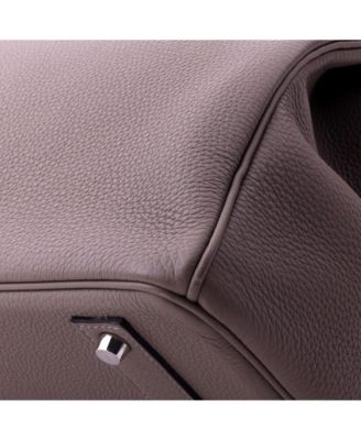 Birkin 40 Handbag Grey Togo with Palladium Hardware