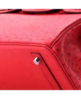 Birkin 30 Handbag Pink Ostrich with Palladium Hardware