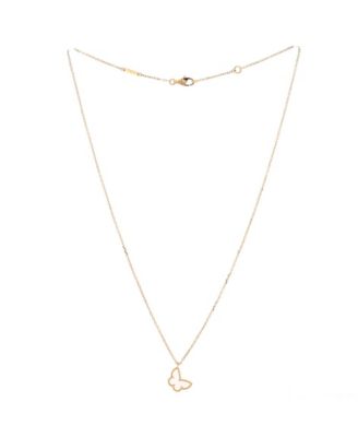  Sweet Alhambra Butterfly Pendant Necklace 18K Gold and Mother of Pearl, 15.75"