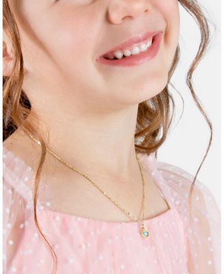 Girls' 14K Gold Birthstone Necklace - Little Kid, Big Kid