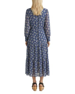 Ruvia Printed Long Sleeve Shirtdress
