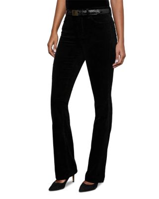 Stevie Velvet High Rise Straight Jeans in Noir