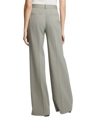 Fluid Flare Pants in Wool Gabardine