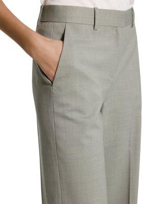 Fluid Flare Pants in Wool Gabardine