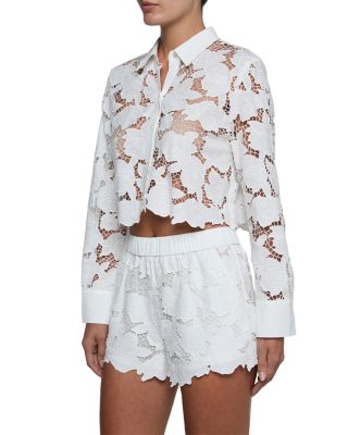 Seychelle Cropped Button Down Blouse