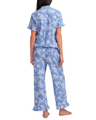 Short Sleeve Notch Collar Pajama Set