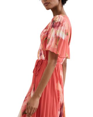 Abigail Pleated Print Maxi Dress