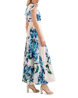Liana Blue Burnout Maxi Dress