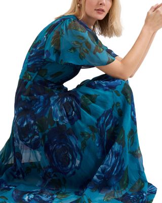 Skylar Teal Floral Maxi Dress