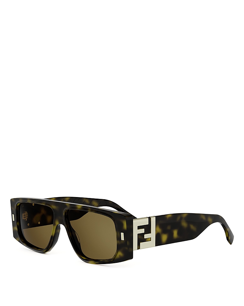 Fendi Ff Squared Rectangular Sunglasses, 56mm