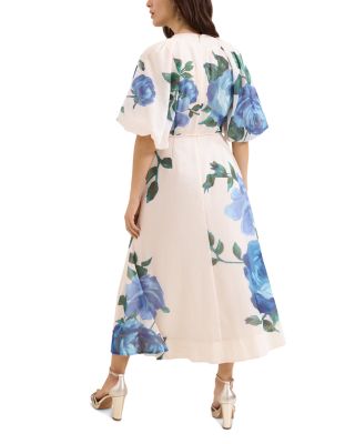 Petite Adeline Cream Floral Midi Dress