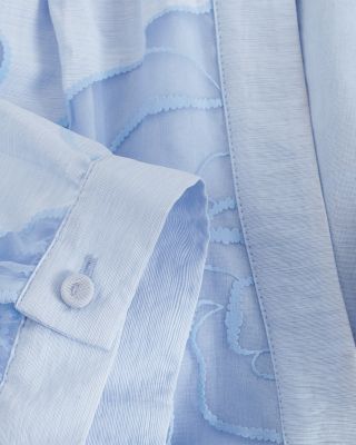 Queenie Blue Floral Swing Dress