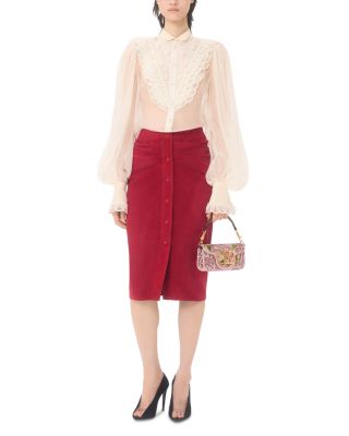 Small Sequin & Bead Satin VLogo Shoulder Bag