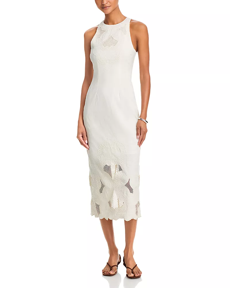 Veronica Beard Upten Embroidered Dress