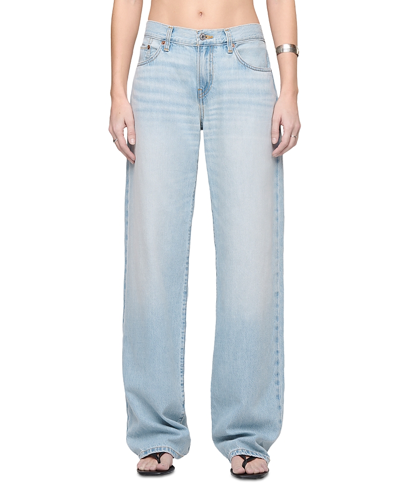 Re/Done Loosie Low Rise Straight Jeans in Silver Springs