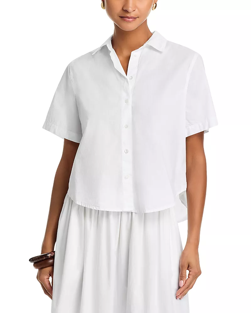 Velvet by Graham & Spencer Alana Short Sleeve Button Up Top