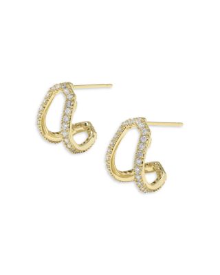 Daphne Pav&eacute; Huggie Earrings 