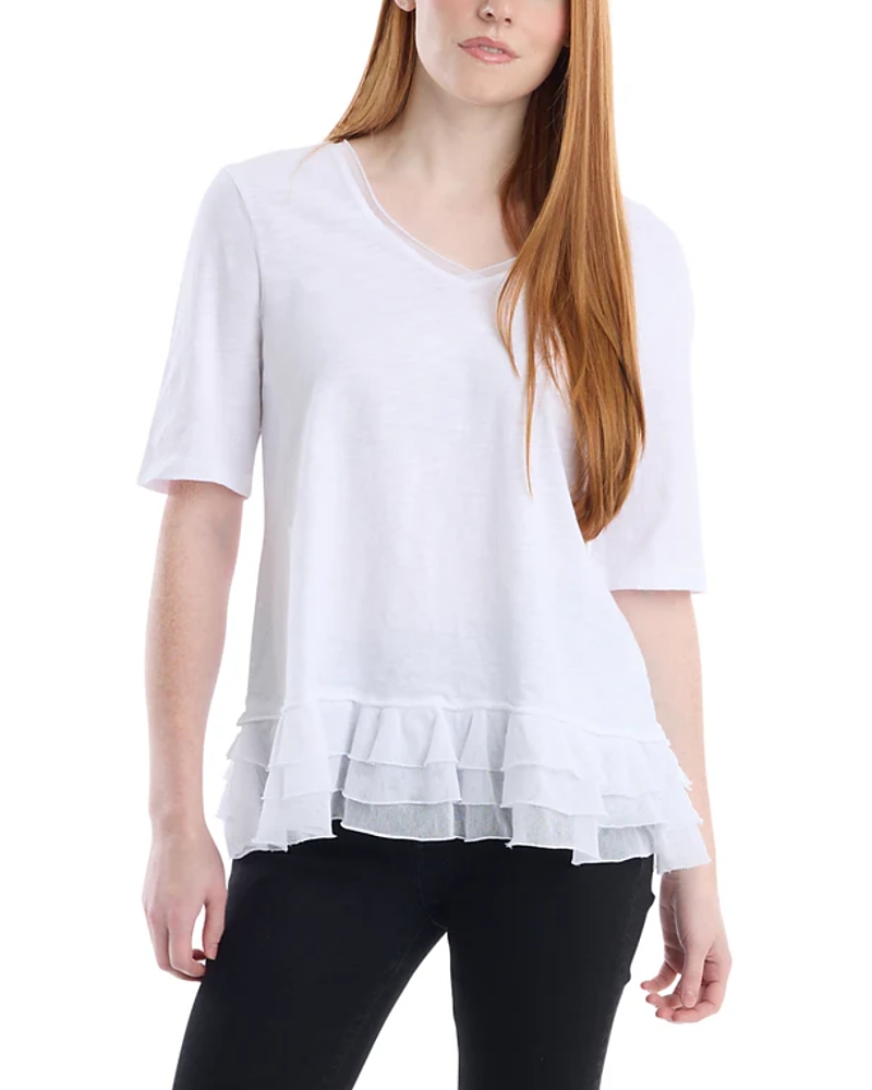 Modern Citizen Wilt Clothing Elbow Sleeve Mixed Media Tee