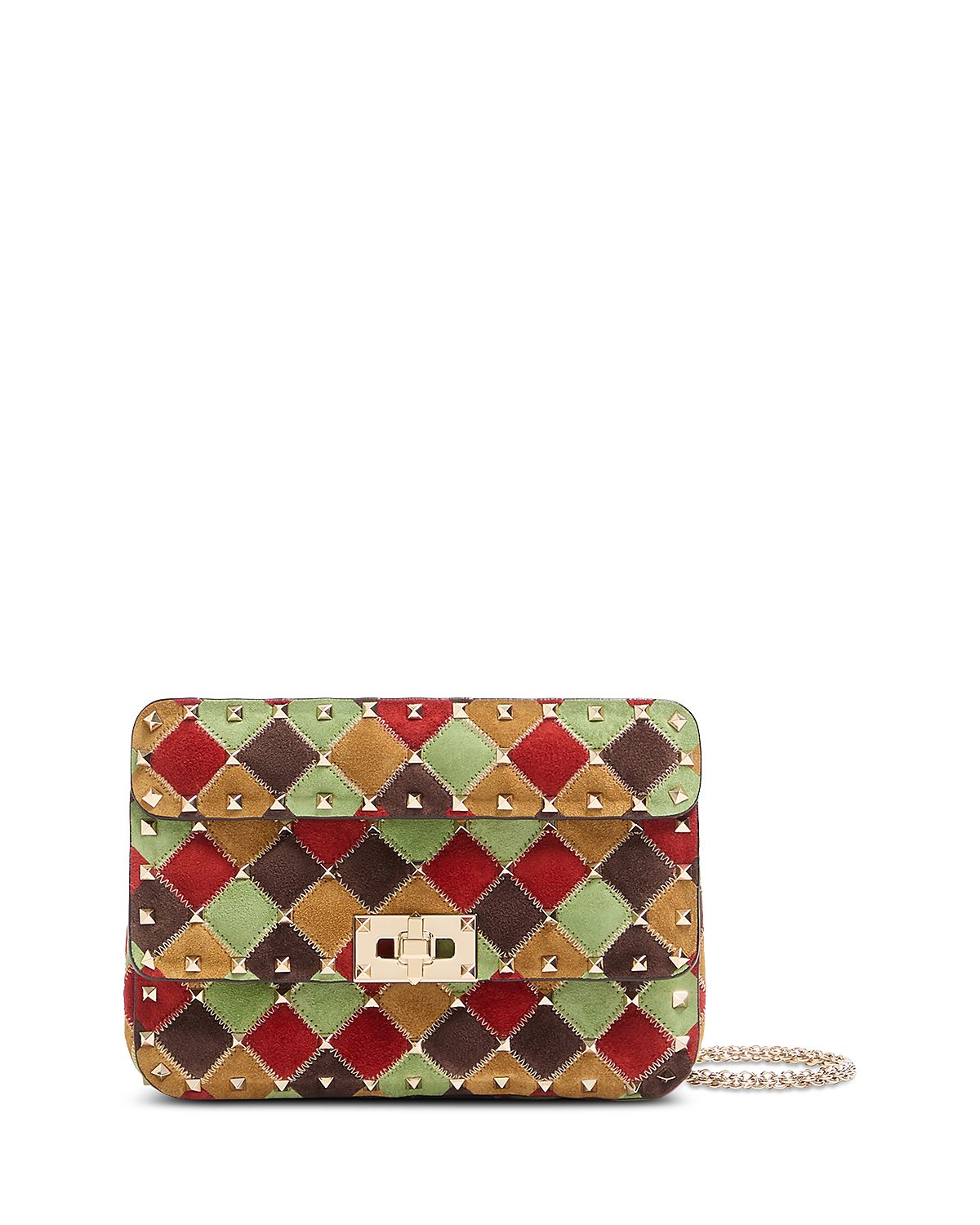 Valentino Garavani Small Studded Suede Shoulder Bag