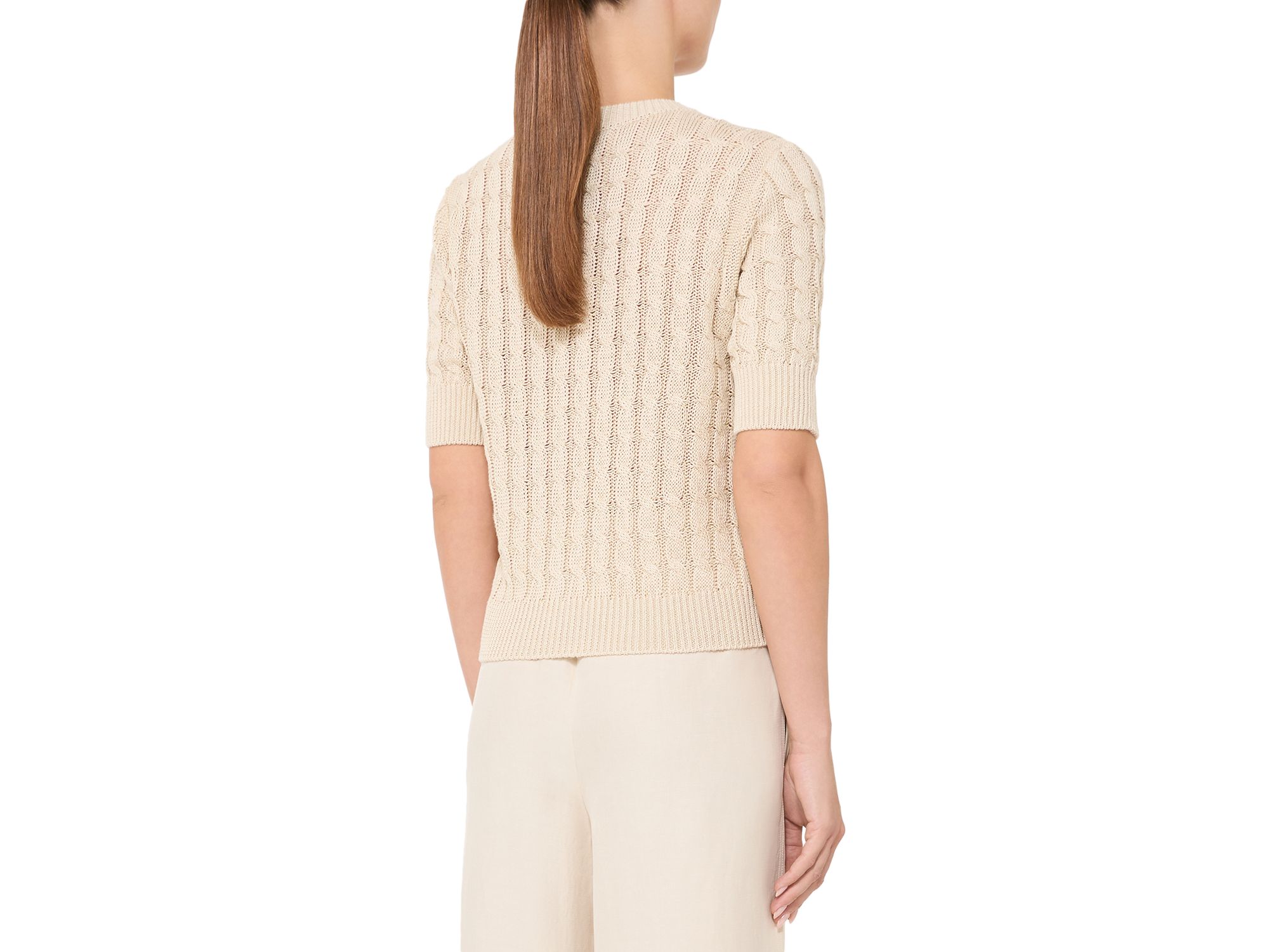 Mxmtalamo Linen Cable Knit Top — Image 3