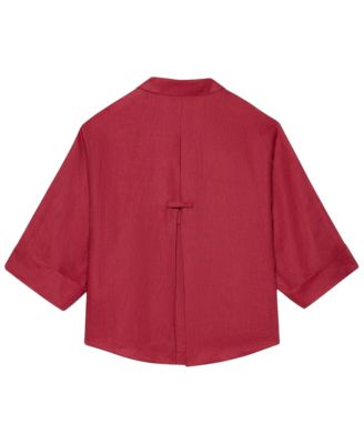  Women's Linen Short Sleeve Resort Shirt