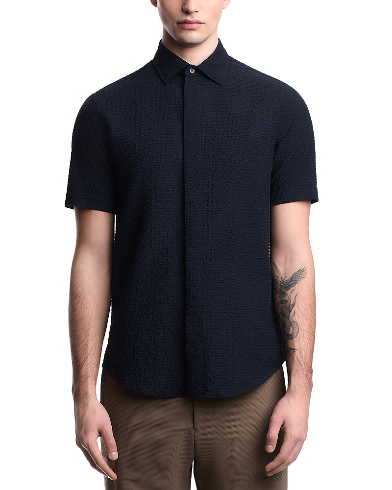 Emporio Armani Regular Fit Seersucker Shirt
