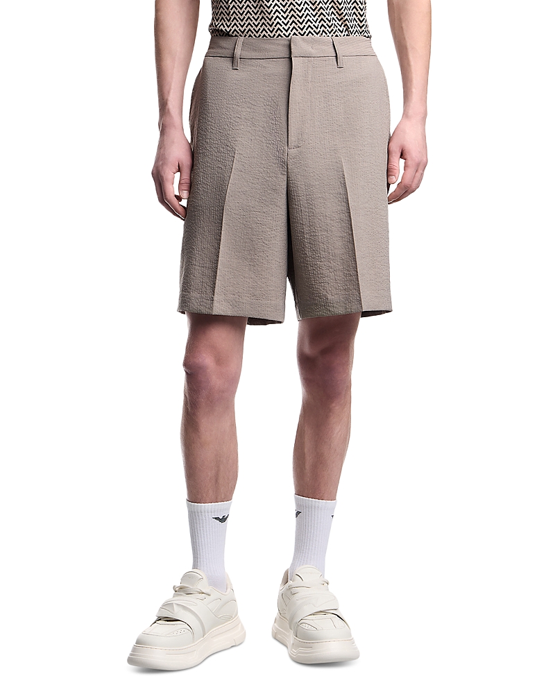Emporio Armani Regular Fit Khaki Bermuda Shorts