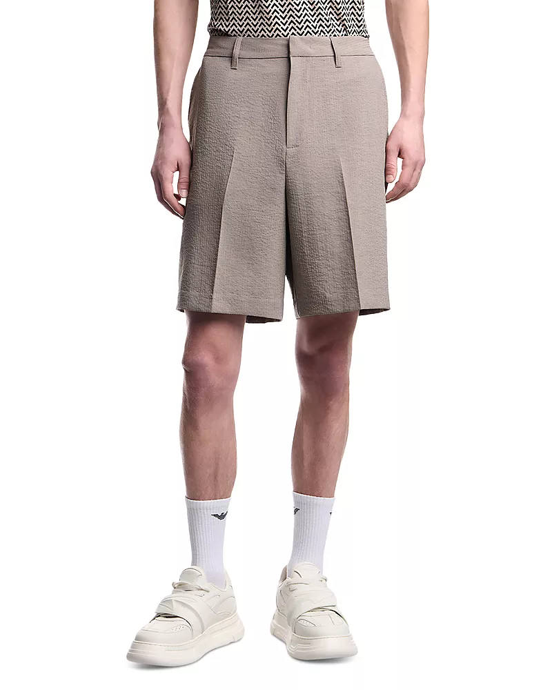 Emporio Armani Regular Fit Khaki Bermuda Shorts