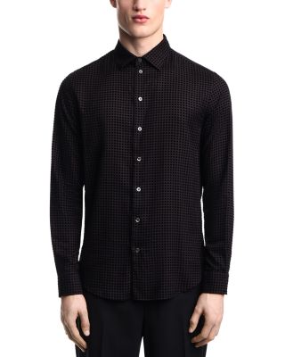 Regular Fit Geometric Sport Shirt