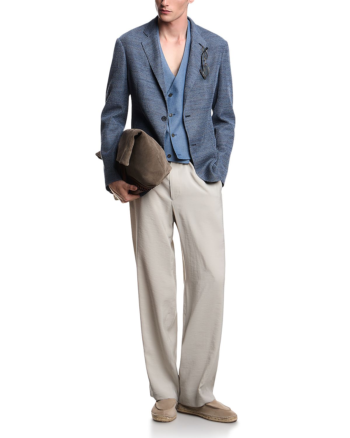 Emporio Armani Regular Fit Moonstruck Modal Blend Trousers