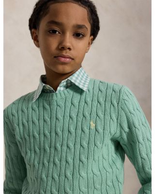Boys' Cable Knit Cotton Sweater - Big Kid
