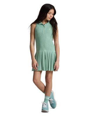Girls' Mini Cable Cotton Polo Dress - Big Kid