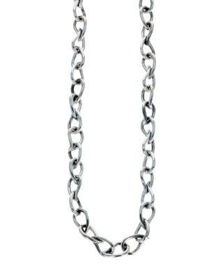 Men's Sterling Silver Wild West Buffalo Paisley Link Chain Necklace, 24"