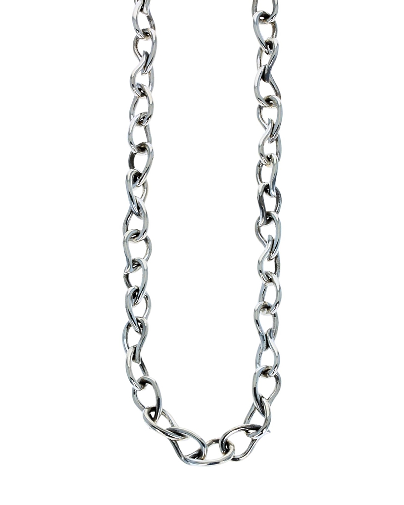 King Baby Studio Men's Sterling Silver Wild West Buffalo Paisley Link Chain Necklace, 24