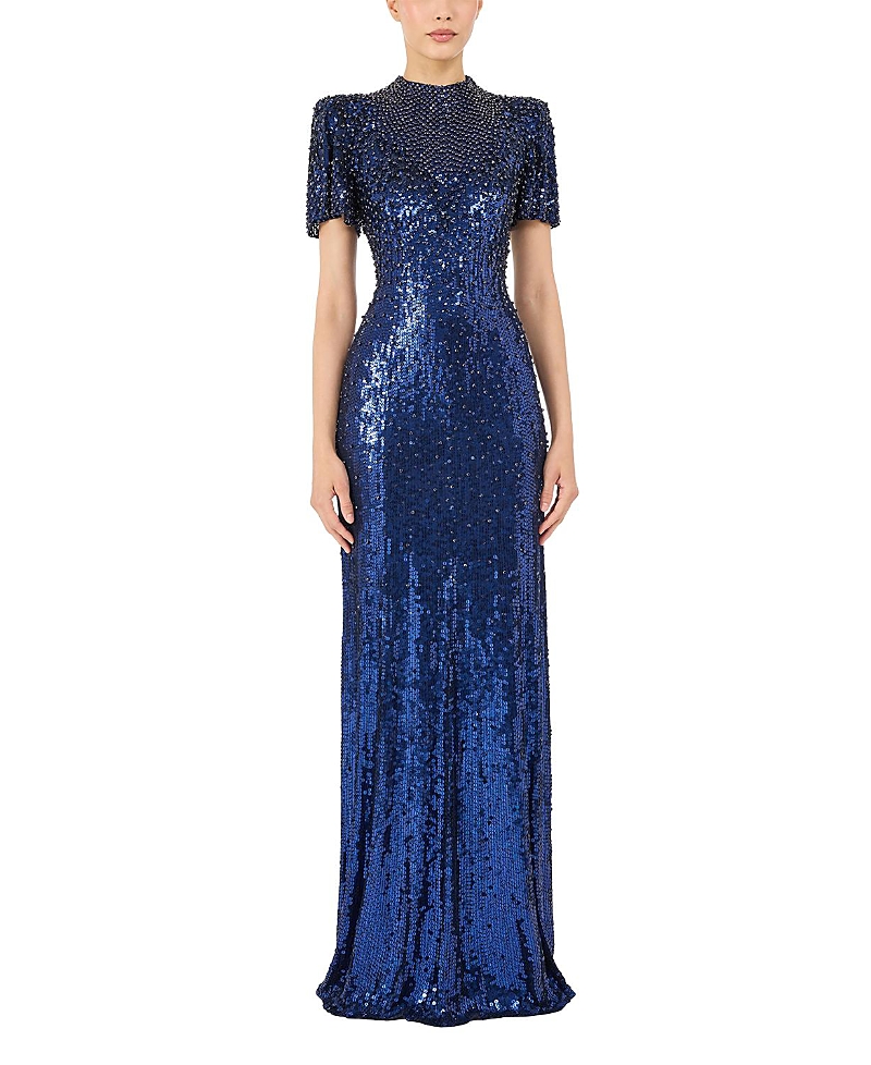 Jenny Packham Jourdain Sequin-Embellished Gown