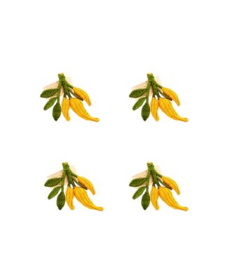 Yellow Chili Pepper Napkin Ring - Set of 4